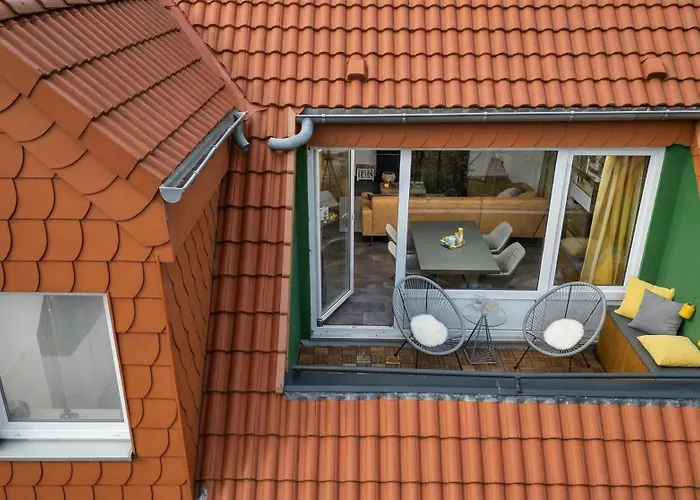 Ruhe Oase Steinhoefel - Balkon, Naturblick, Design-maisonette-apartment - Nahe Fuerstenwalde-spree *